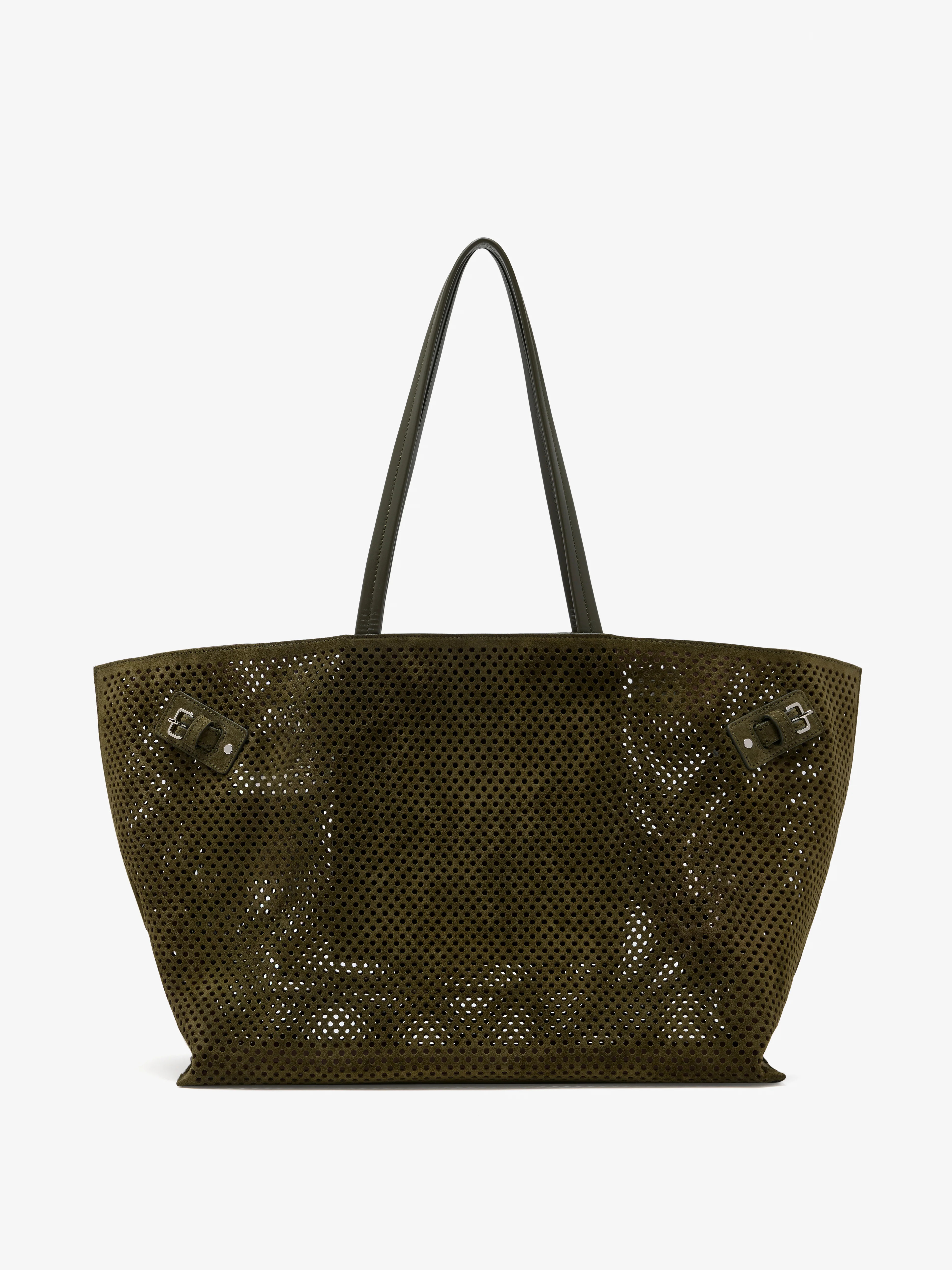 Proenza Schouler Days Carryall in Perforated Suede- Olive | Proenza Schouler LLC