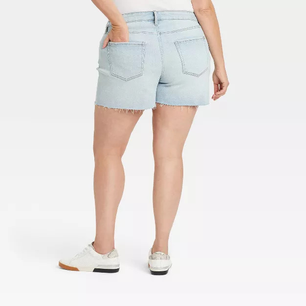 Women's Plus Size Mid-Rise Jean Shorts - Ava & Viv™ | Target