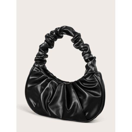 Fashionable Women s Ruched Shoulder Handbagsuette Shoulder Handbags Black | Walmart (US)