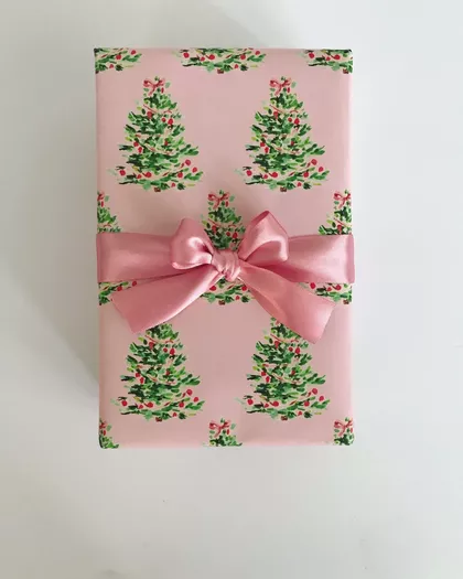 Wrapping Paper: Mint and Blush French Stripe gift Wrap, Birthday, Holiday,  Christmas -  Sweden