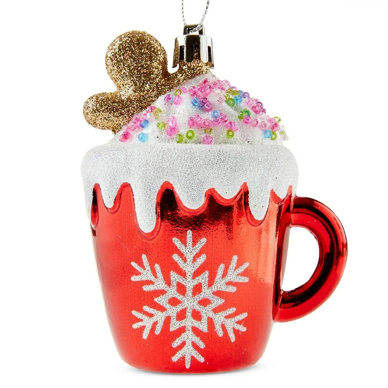 Hot Cocoa Gingerbread Christmas Ornament, Multicolor, 8 in, by Holiday Time | Walmart (US)