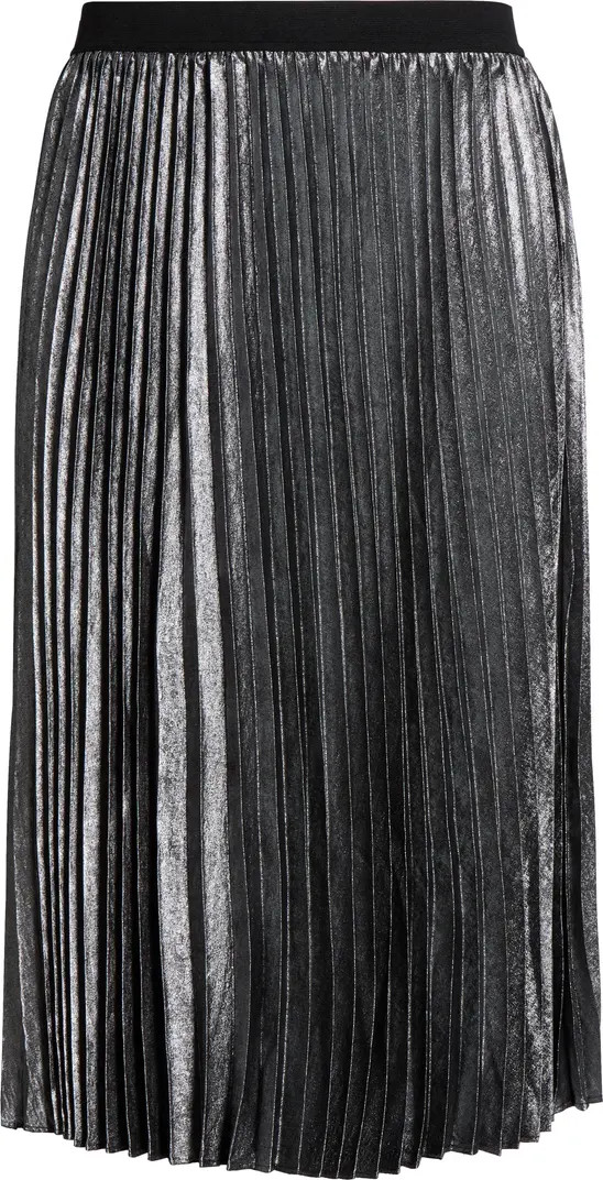 Caslon® Pleated Metallic Midi Skirt | Nordstrom | Nordstrom