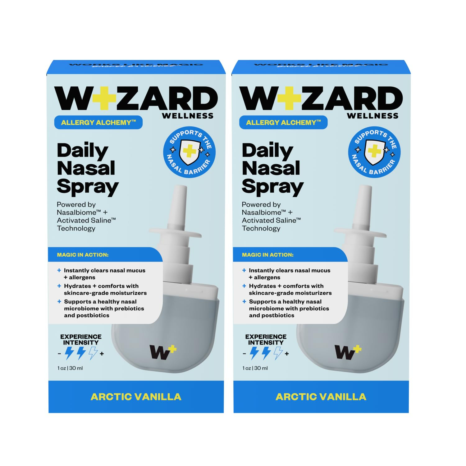 WIZARD WELLNESS Daily Saline Nasal Spray | Triple-Action Hydration & Mucus Cleansing Allergy Mist... | Amazon (US)