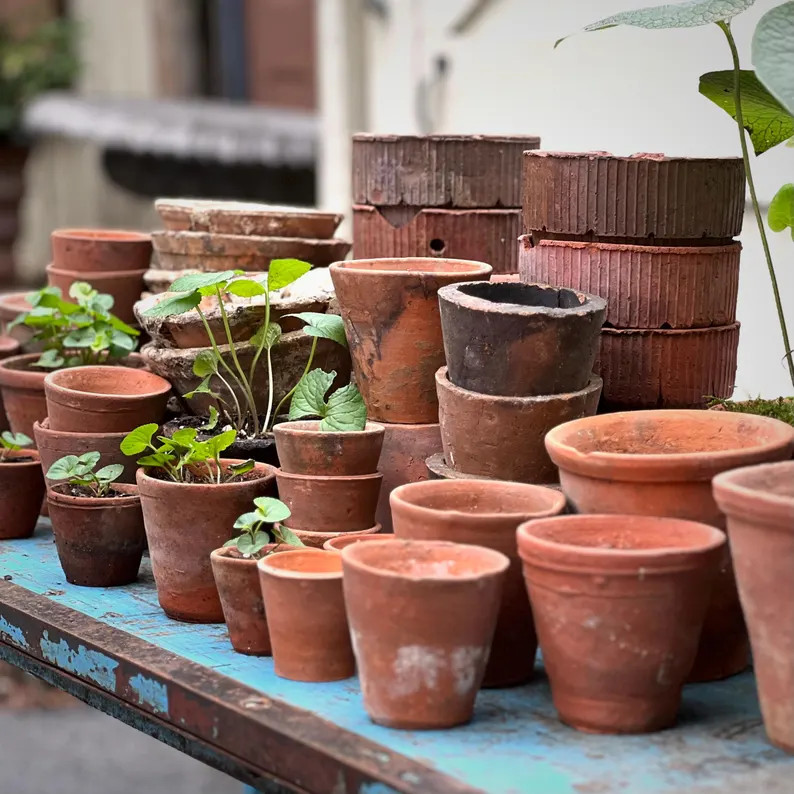 Early 1900s French Handmade Terracotta Pitch Pot - Etsy | Etsy (US)