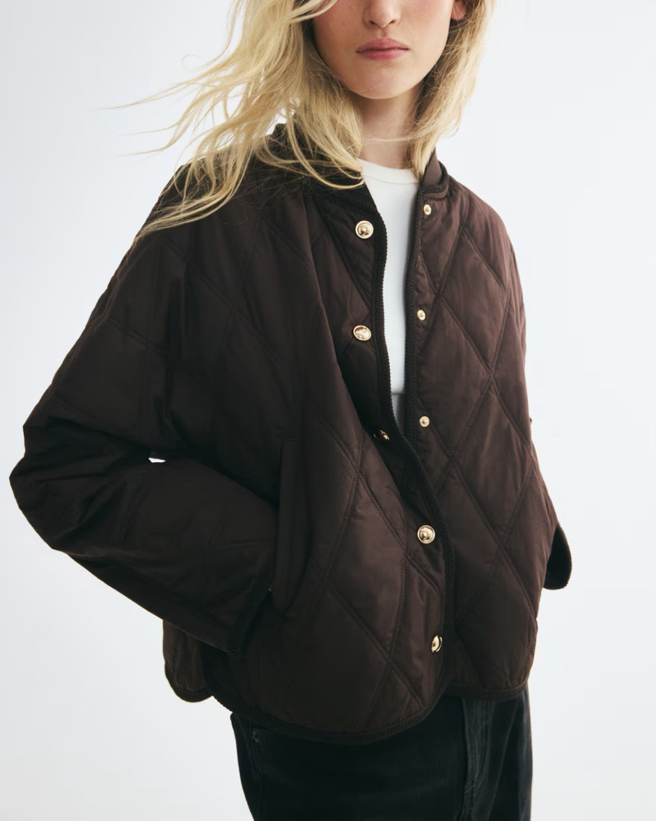 Quilted chocolate brown jacket

#LTKSeasonal