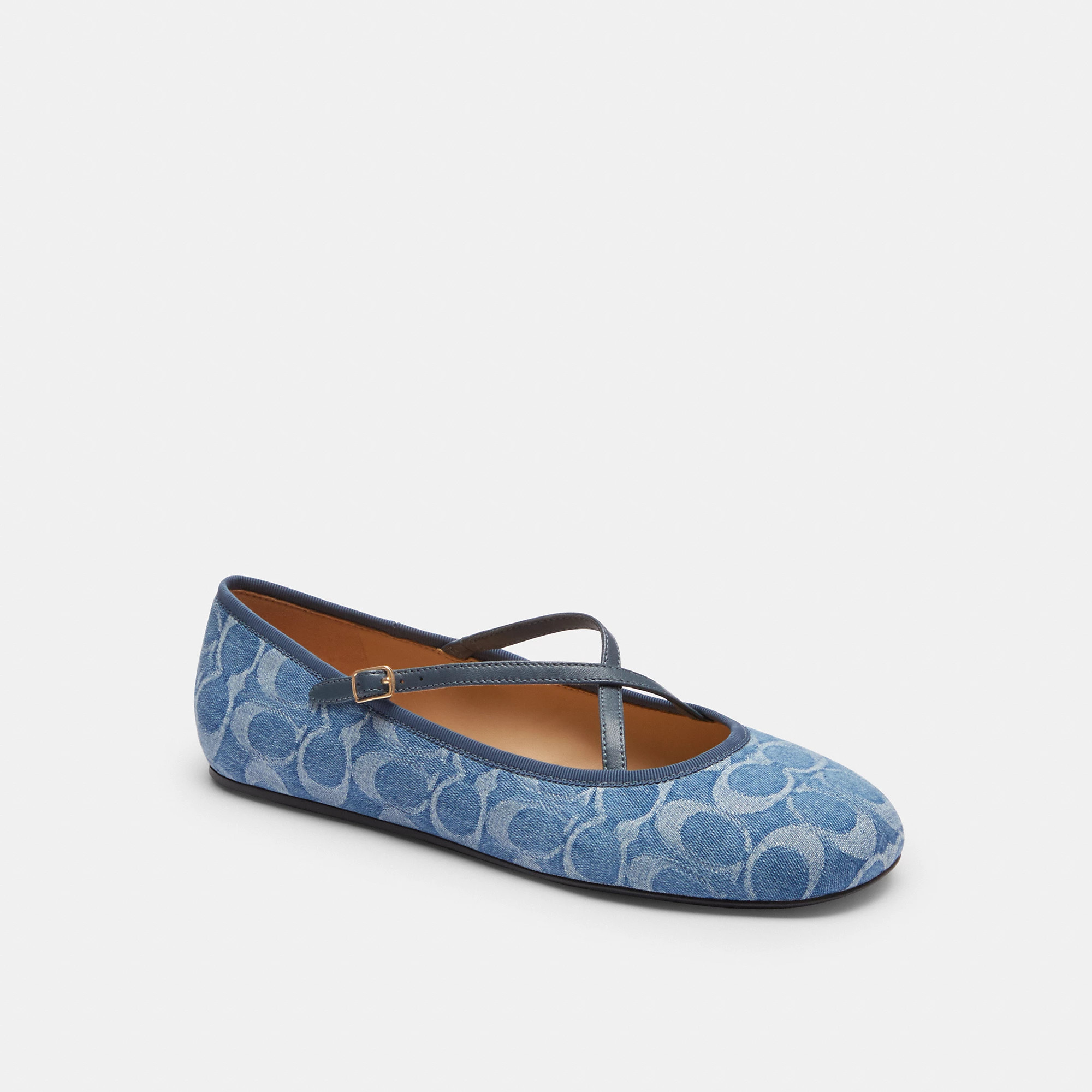 Phoebe Ballet Flat In Signature Denim | Coach Outlet US