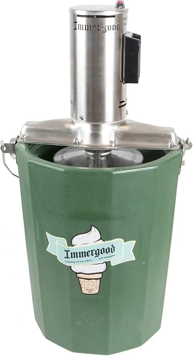 6 qt - Battery Powered Ice Cream Maker - Stainless Steel (Fits DeWalt 20v / Milwaukee 18v) | Amazon (US)