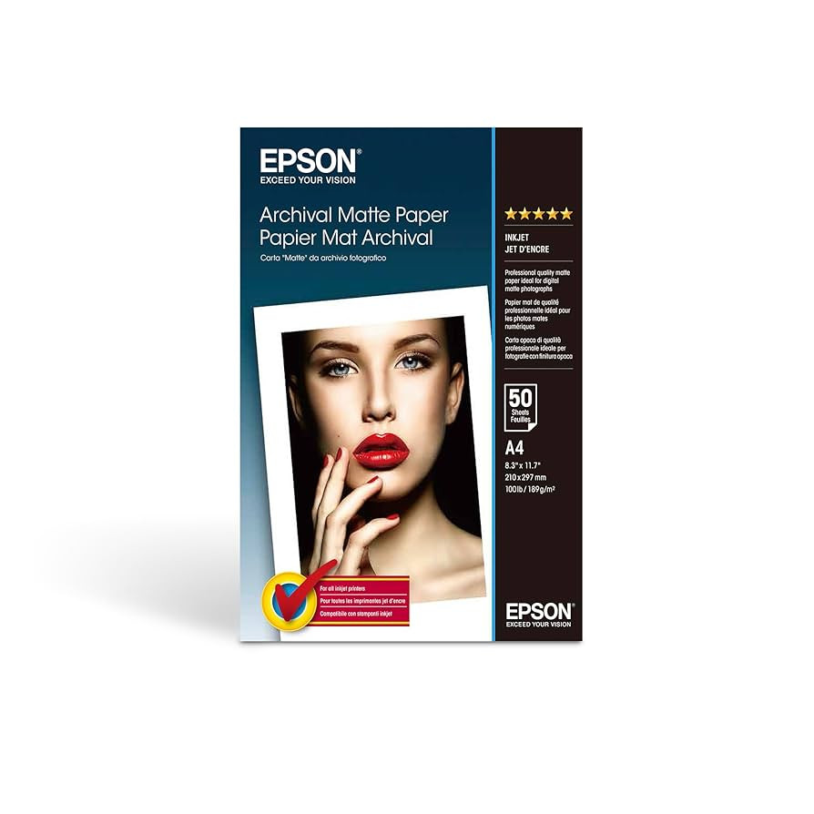 Epson A4 Archival Matte Photo Paper 189 g/m2, 50 Blatt | Amazon (DE)
