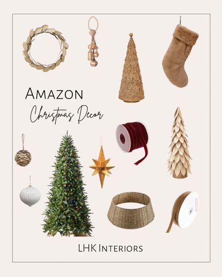 Amazon Christmas decor, ribbons, Christmas trees, stockings, wreath, ornaments 

#LTKHoliday #LTKhome #LTKSeasonal