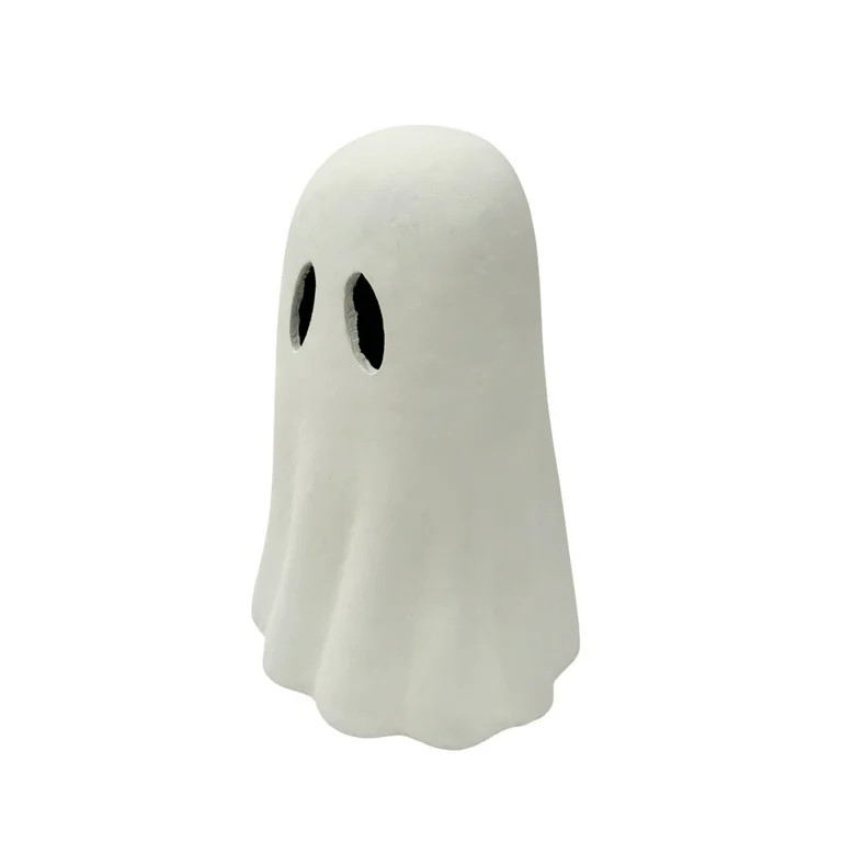 Paper Mache Ghost Tabletop Decoration, White, 11", Halloween by Way To Celebrate - Walmart.com | Walmart (US)