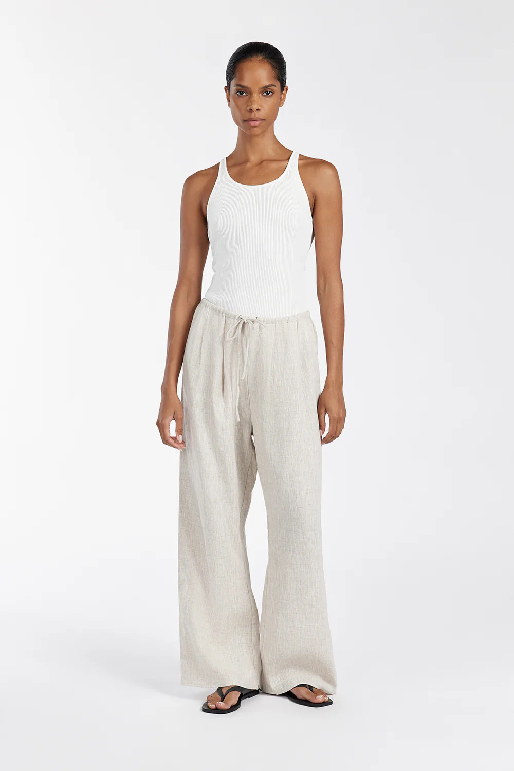 NALA NATURAL ELASTIC WAIST PANT | DISSH
