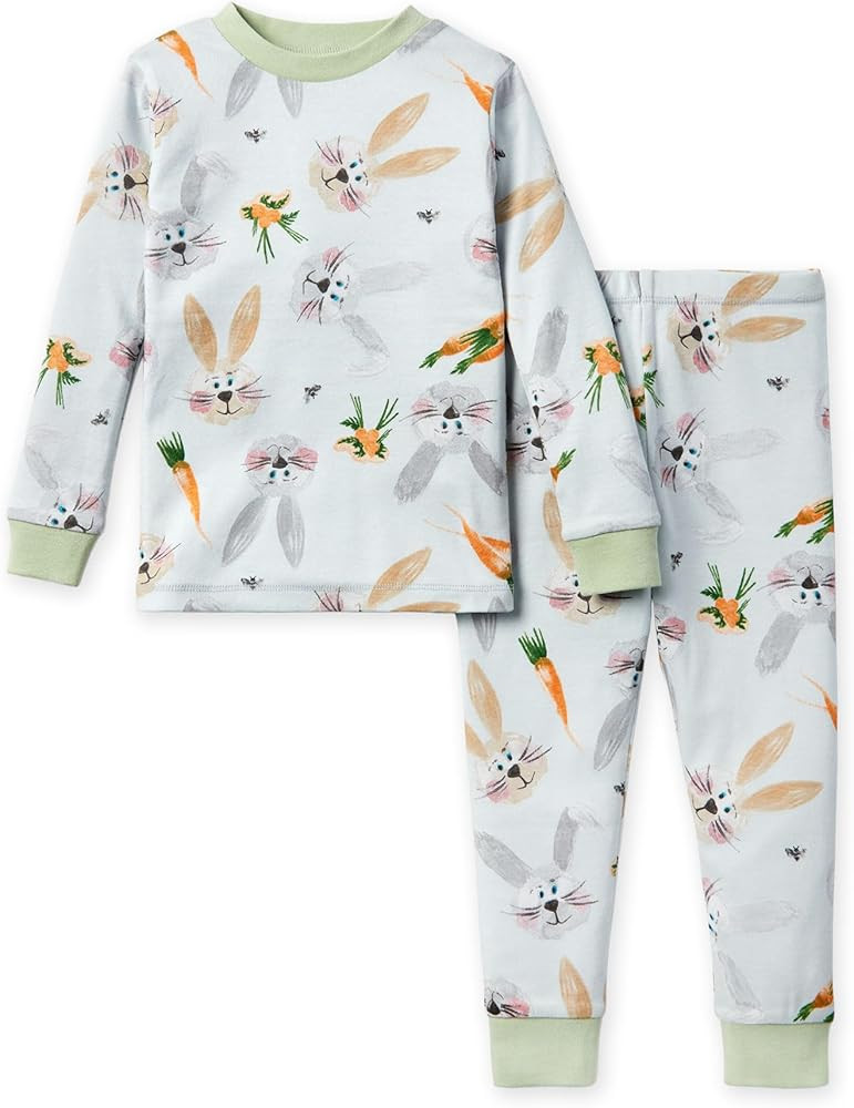 Burt's Bees Baby Baby Girls' Pajamas, Tee and Pant 2-Piece Pj Set, 100% Organic Cotton | Amazon (US)
