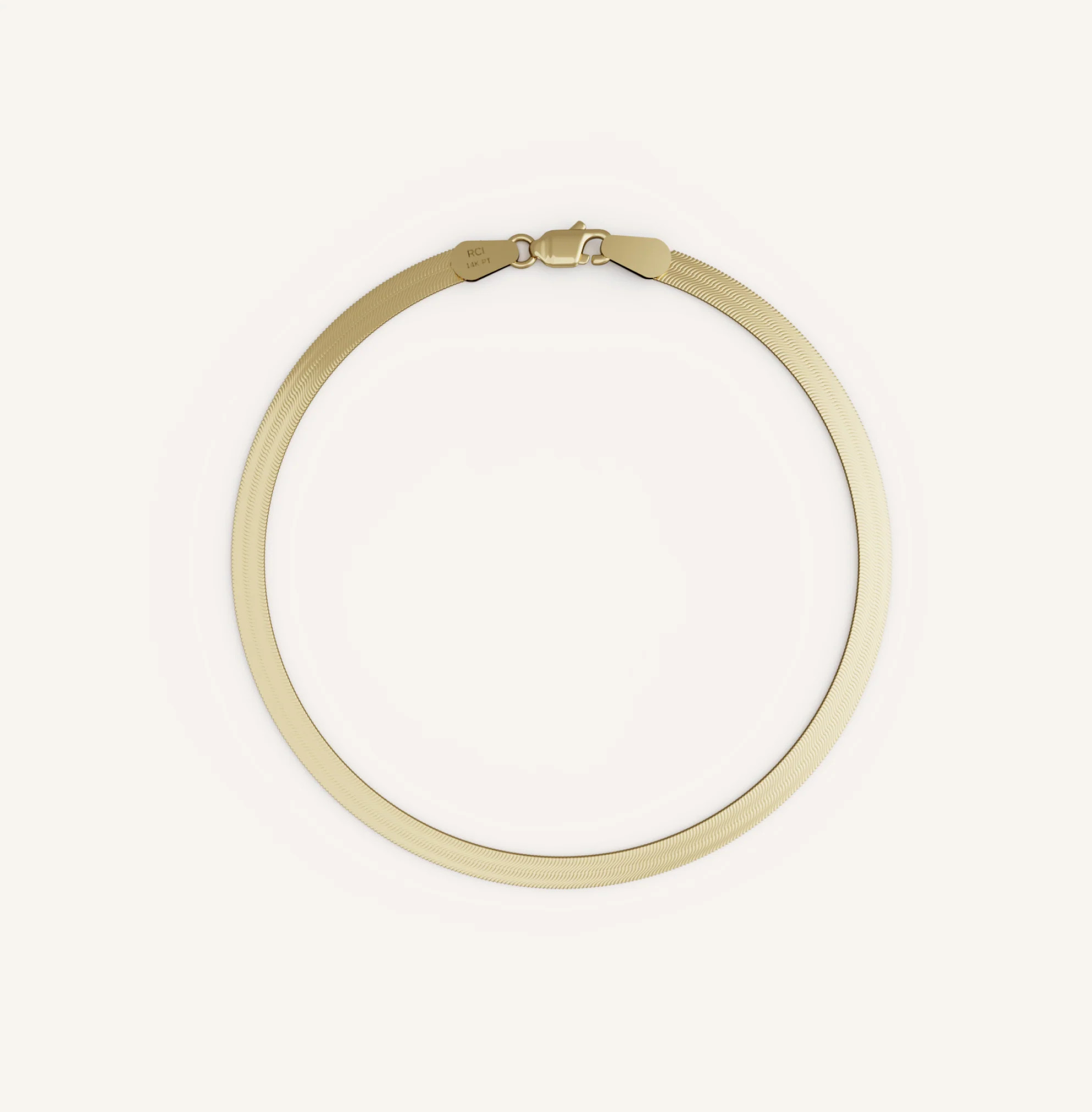 Herringbone Bracelet - 14K Yellow Gold | Olive Ave Jewelry