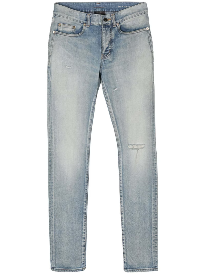 Men's Saint Laurent Skinny 5 Pocket Low Denim Jeans in Santa Monica Blue | StockX