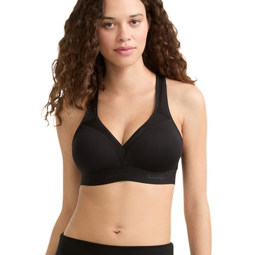 Champion womens The Curvy Sports Bra, Black, Medium US | Amazon (US)