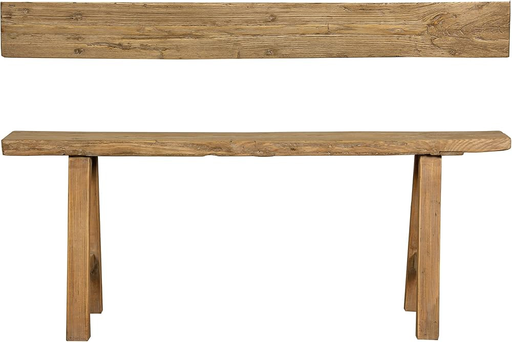 Artissance Weathered Natural Wood Outdoor Long Noodle, Entryway Hallway Patio Seating (Size & Col... | Amazon (US)