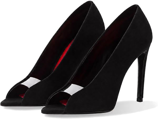 Women's Pumps Peep Toe Stiletto High Heels with Clear Strap     3.94 Inch Heel Slip On Sexy Elega... | Amazon (US)