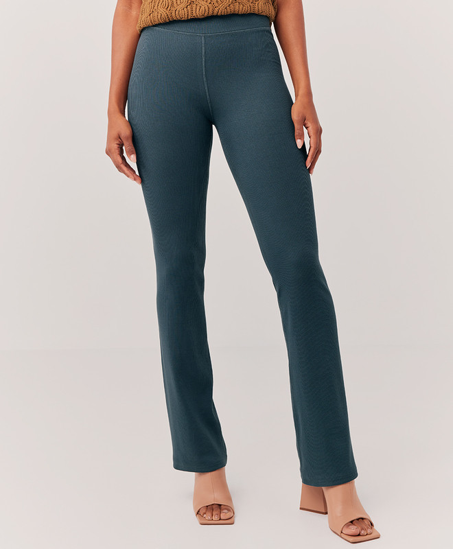 ribbed bootcut legging - 32" inseam | Pact Apparel