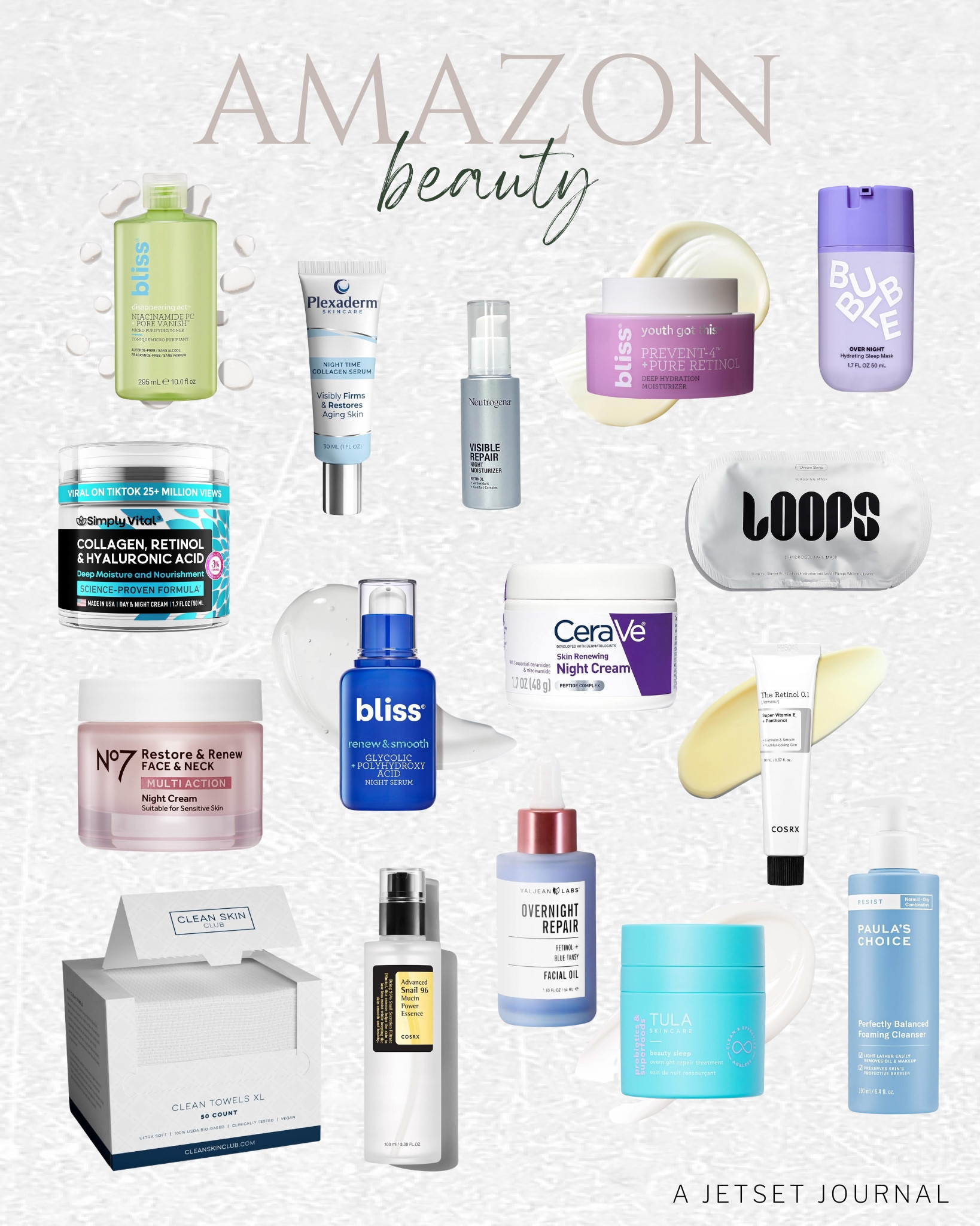 Treat your skin with a relaxing nighttime routine for a fresh, glowing face in the morning!

skincare routine, beauty favorites, amazon beauty, beauty finds,  viral products, tiktok viral products, tiktok beauty

#LTKBeauty #LTKSeasonal #LTKFindsUnder50