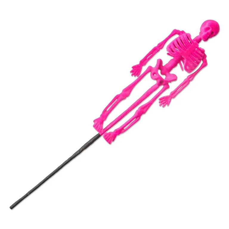 Pink Flocked Skeleton Pick, 10", Summer Frights by Way To Celebrate | Walmart (US)