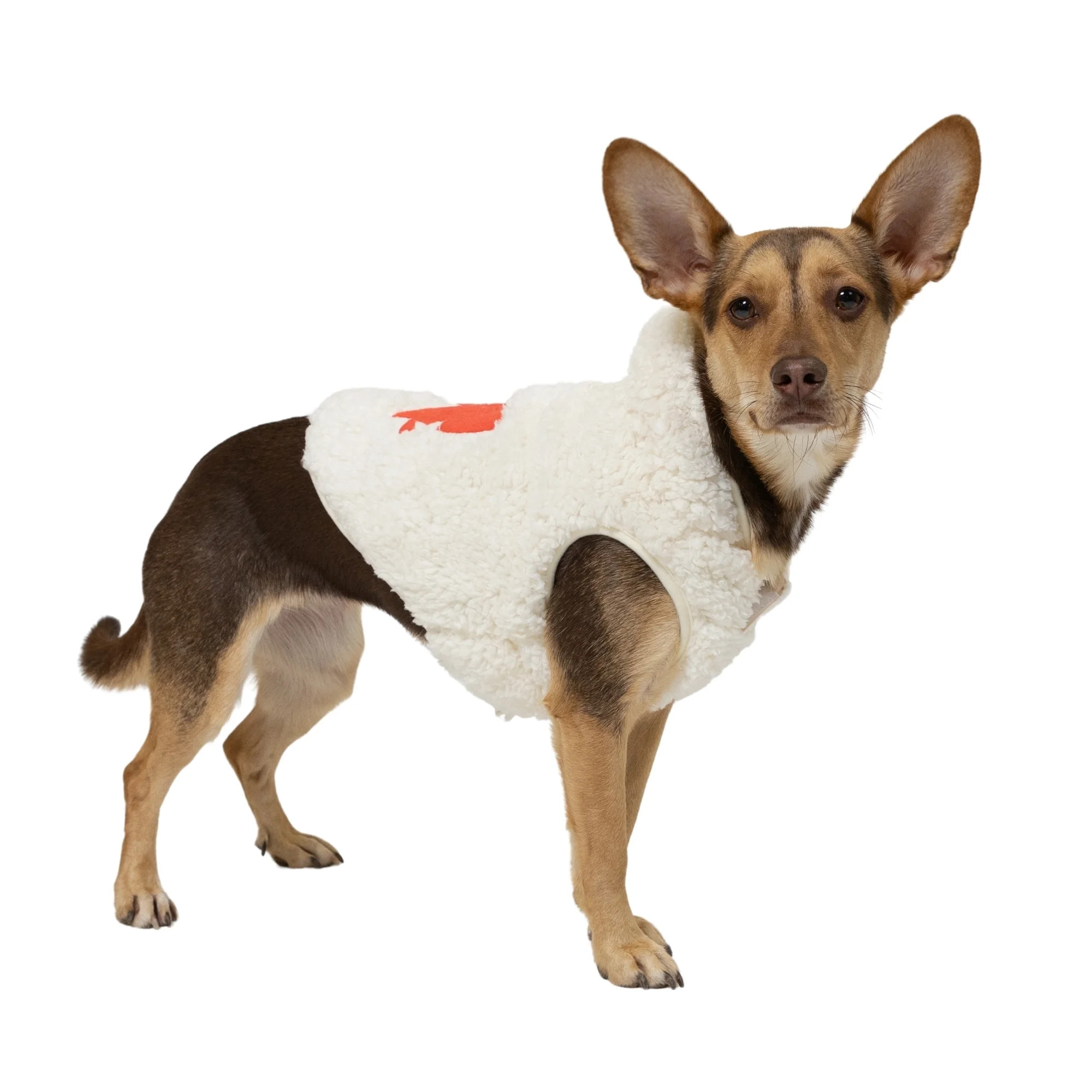 Vibrant Life Medium Sherpa Winter Coat for Dogs with Pink Bow, White | Walmart (US)