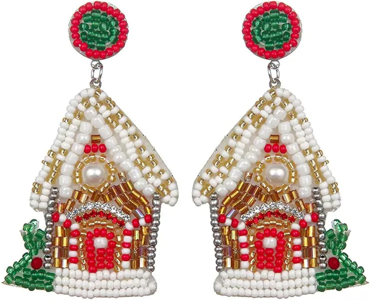 VERKSTAD Christmas Earrings For Women, Drop Earrings Holiday Jewerly Festive Decorations Accessor... | Amazon (US)