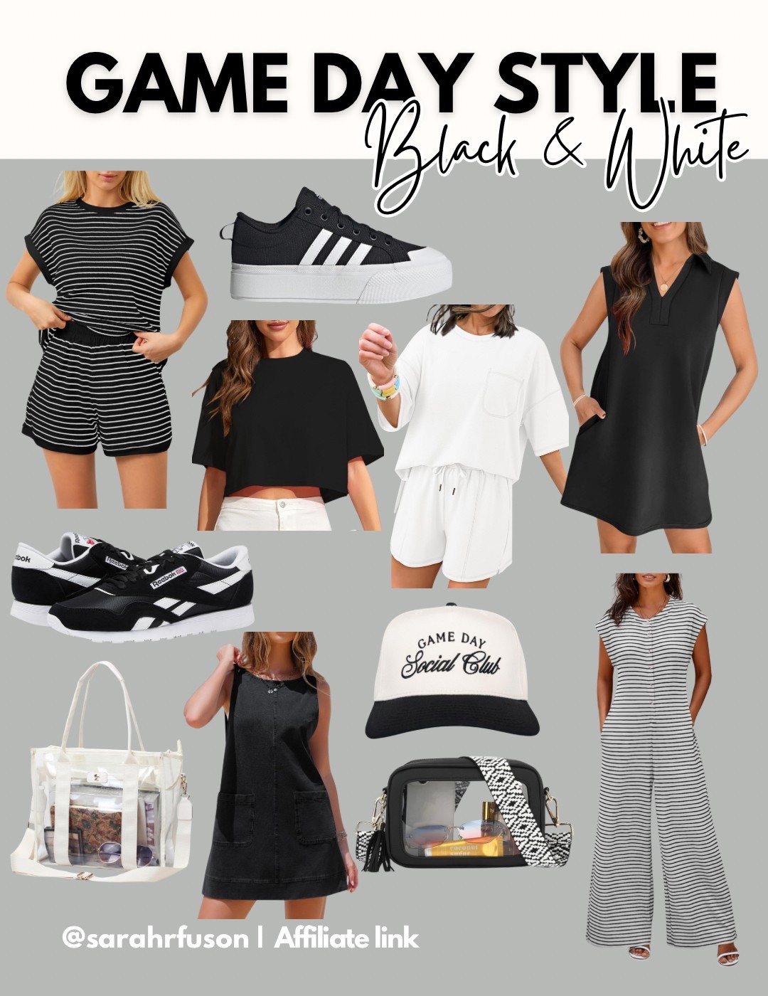 Black and white game day outfit inspiration!
•••
Game day outfit ideas | game day fashion | game day accessories | game day style idea | outfit inspiration | outfit ideas for game day

#LTKSeasonal #LTKMidsize #LTKFindsUnder50