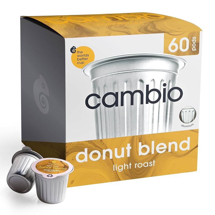 Amazon.com: Cambio Roaster Donut Blend Keurig Coffee K Cups, Organic Light Roast Coffee Pods, Onl... | Amazon (US)