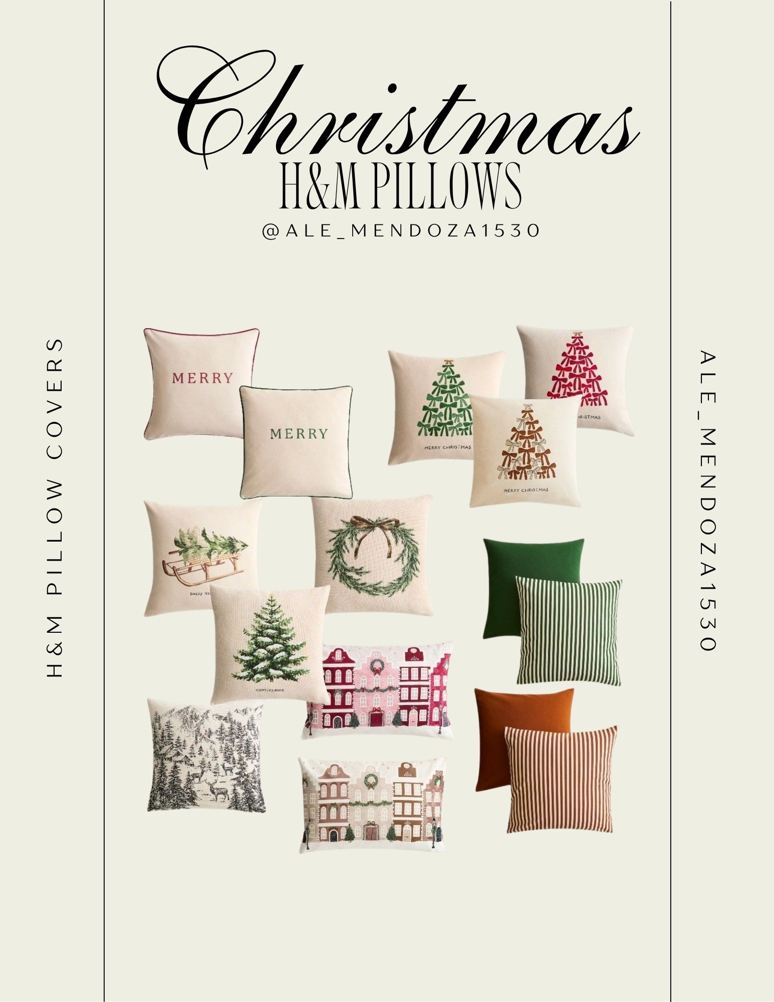 H&M PILLOW COVERS | CHRISTMAS 