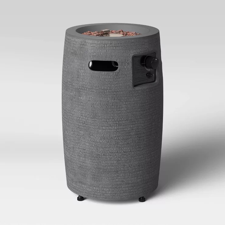 25" Round Hammered Outdoor LP Fire Column - Threshold™ | Target