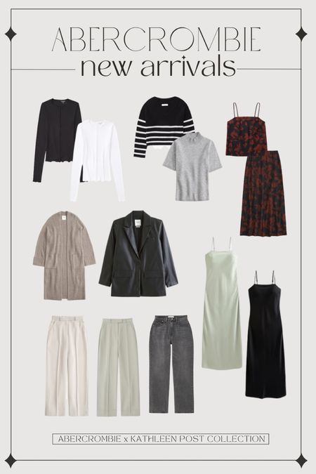 Abercrombie New Arrivals (Abercrombie x Kathleen Post collection) 
—
Neutral styling, quality fashion, basic pieces, fall wardrobe, transitional pieces, closet staples