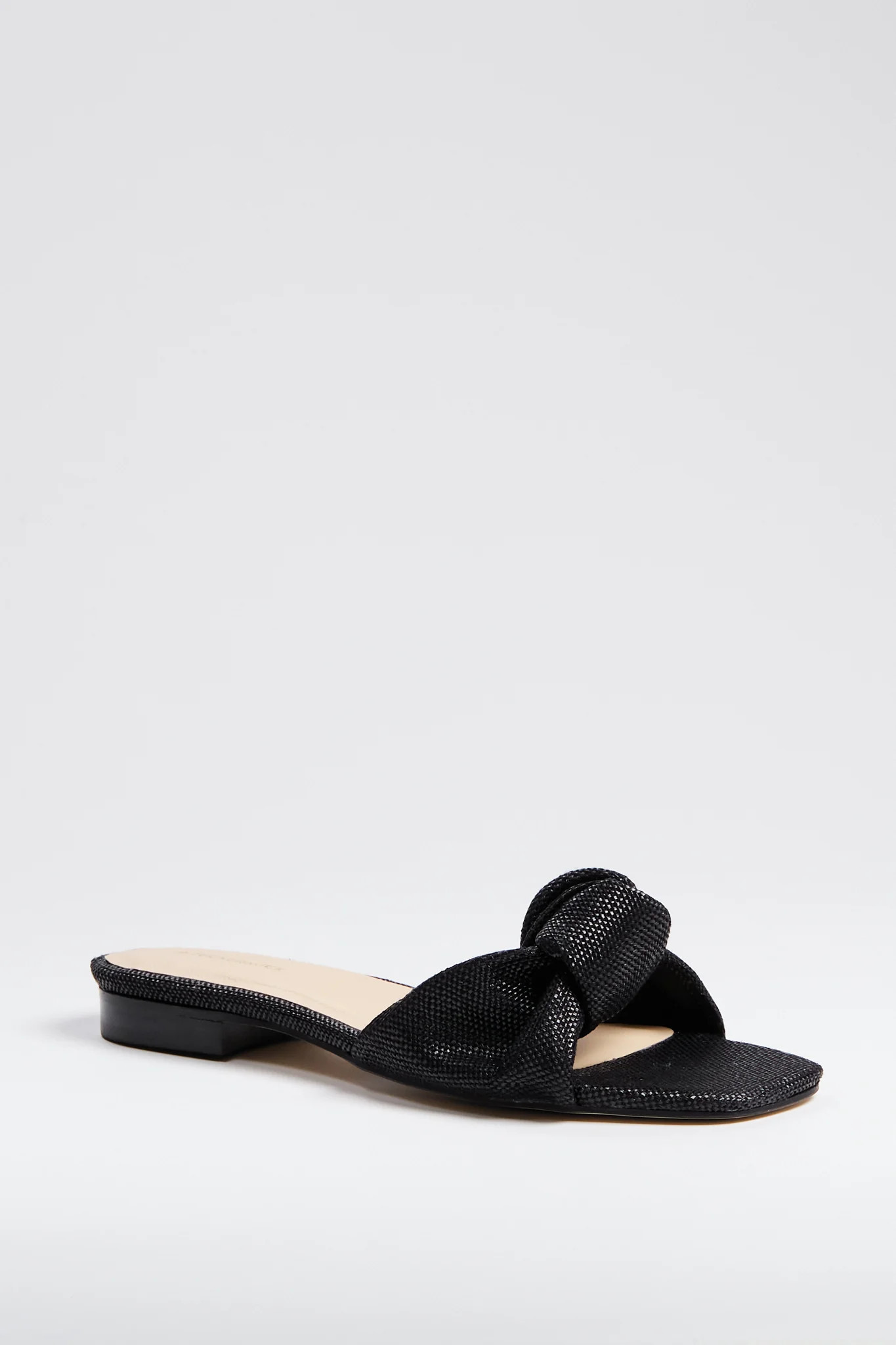 Black Raffia Brit Sandals | Tuckernuck (US)