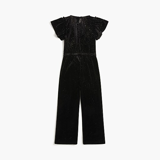 Girls' sparkly velvet jumpsuit | J.Crew Factory