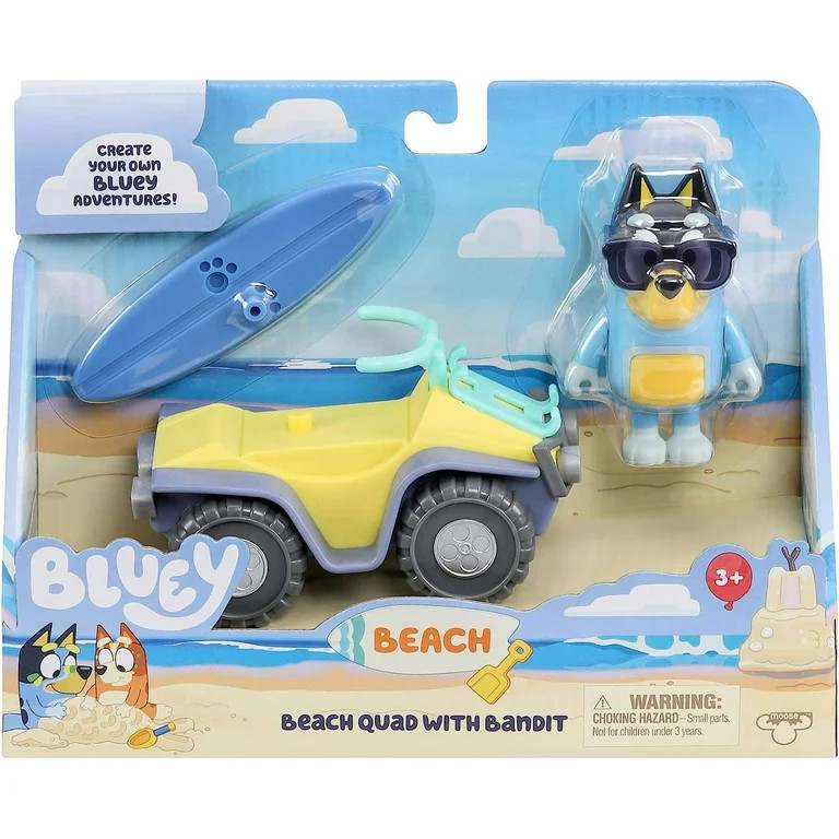 Bluey Beach Quad with Bandit Figure Set | Walmart (US)