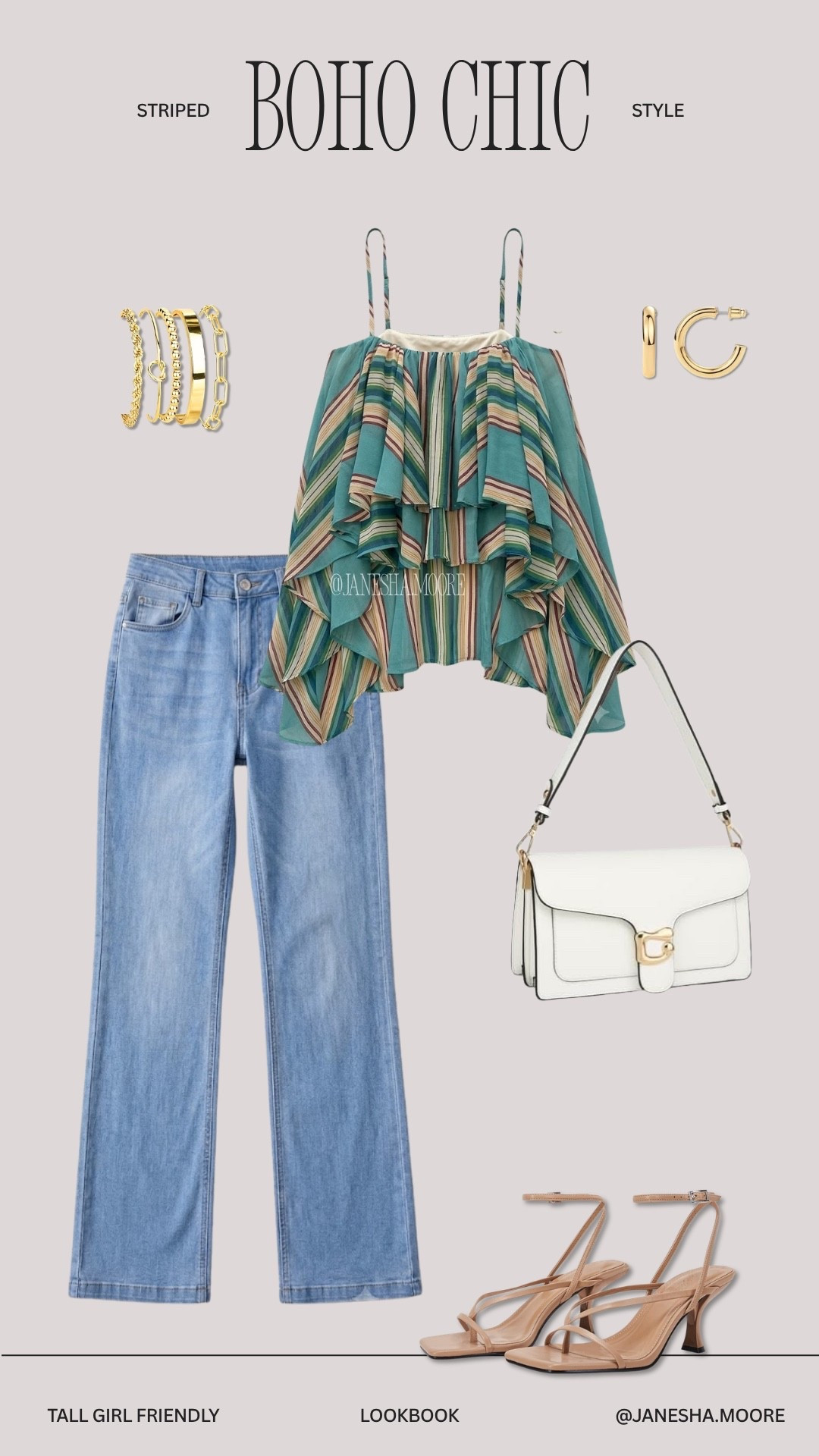 Striped Boho Chic Style | 5’9 200 lbs wearing medium top and XL pants

#LTKootd #LTKTall #LTKMidsize