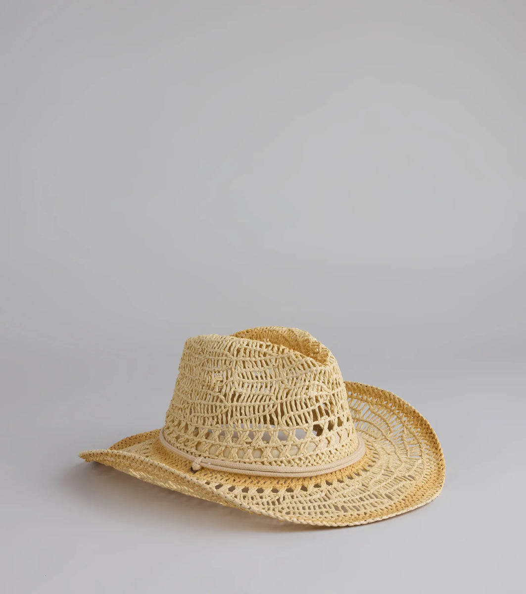 Beachy Babe Straw Cowboy Hat | Windsor Stores