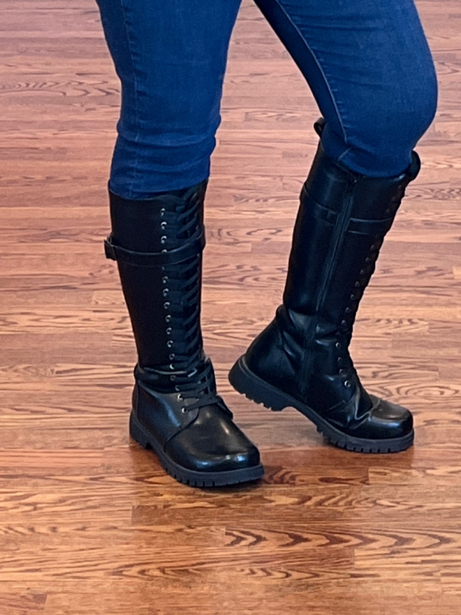 Boots you can travel in. I bought my first pair back in 2011. Braved the snowy German streets in comfort. 
Ran through CDG airport in Paris, too. 

These black boots have a side zip and a front lace-up. Lightweight feel  
The combat look will never go out of style  

#LTKsalealert #LTKfindsunder50 #LTKshoecrush