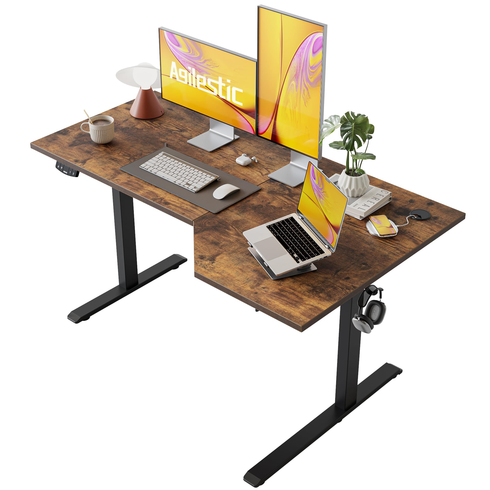 Agilestic Electric Standing Desk, L-Shaped 55 Inches Height Adjustable Desk, Sit and Stand up for... | Amazon (US)