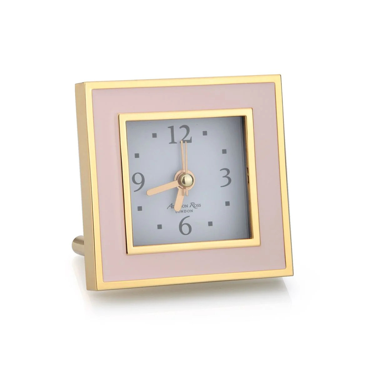 Pastel Pink Square Enamel Alarm Clock | Caitlin Wilson Design