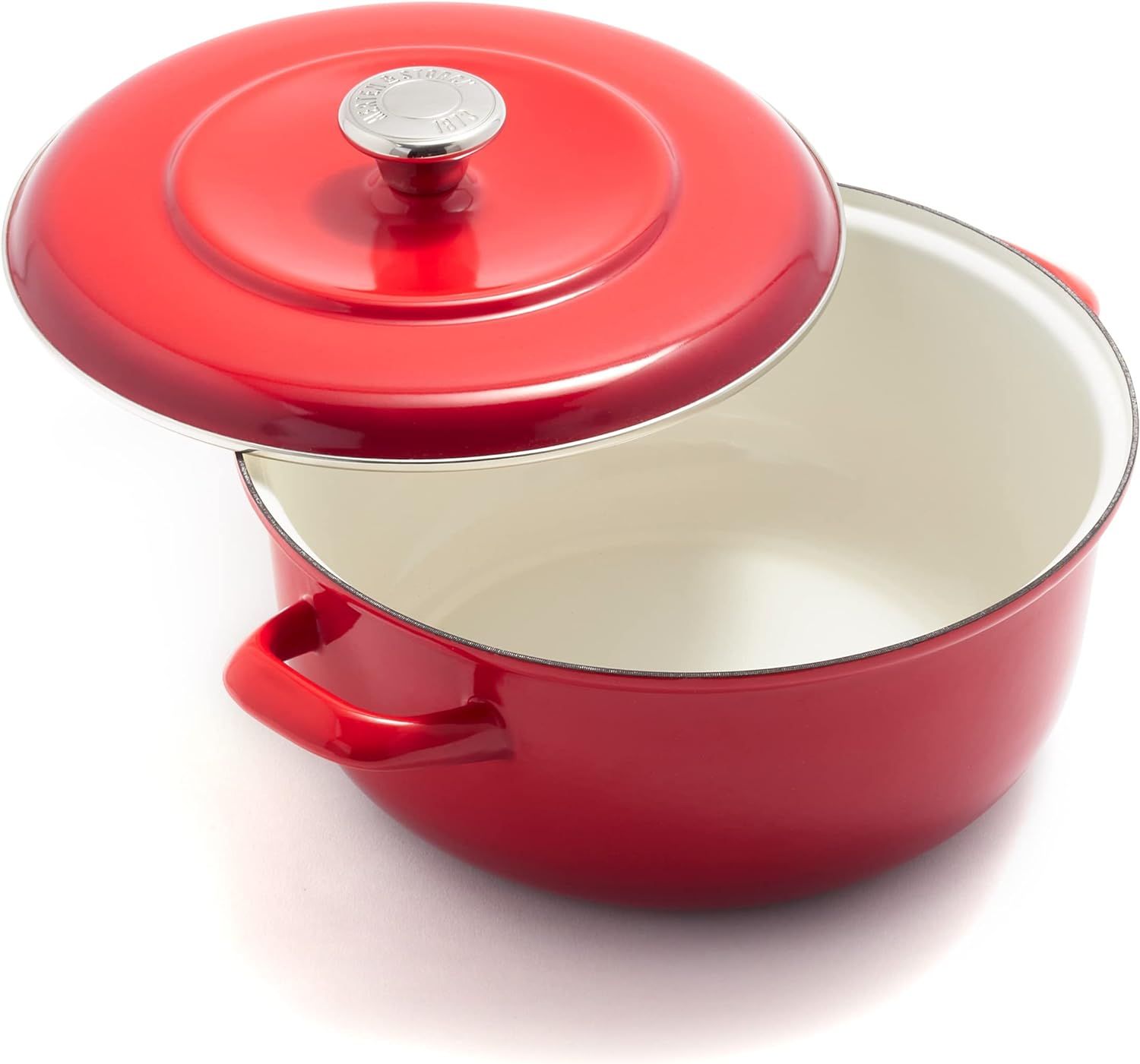 Merten and Storck German Enameled Iron 1873 Foundry Red Dutch Oven, 5.3QT | Amazon (US)