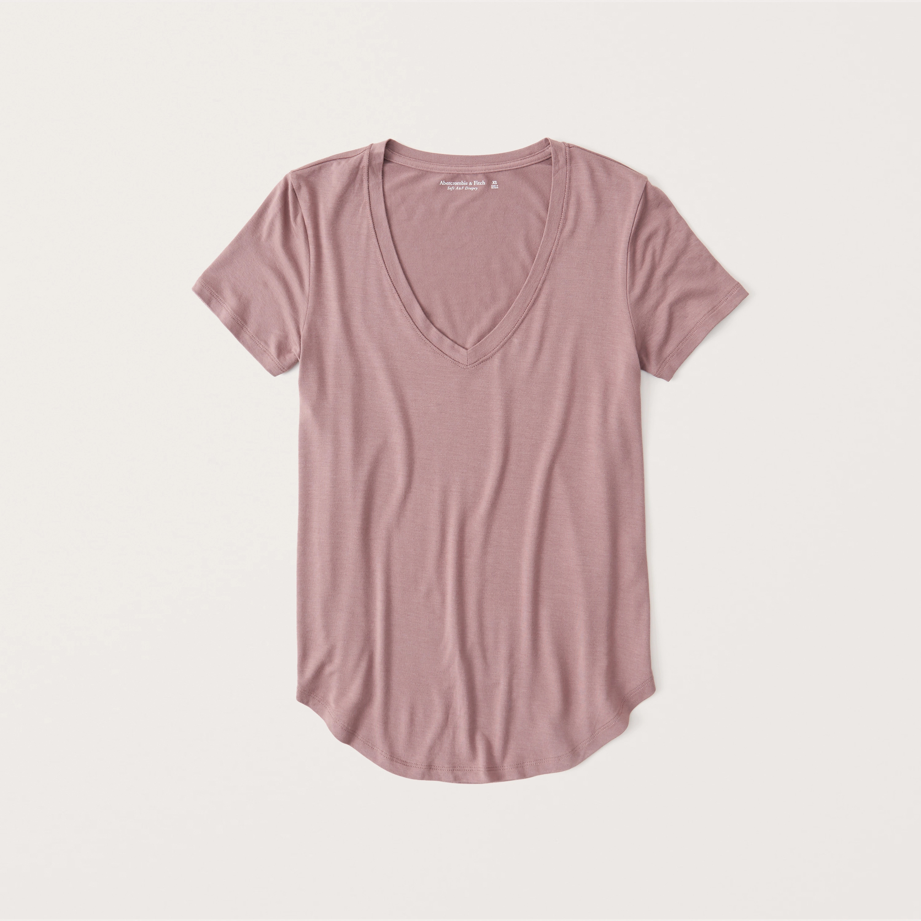 Women's Drapey V-Neck Tee | Women's New Arrivals | Abercrombie.com | Abercrombie & Fitch (US)