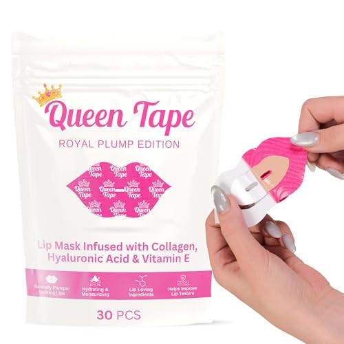 Queen Hydrating & Moisturizing Royal Plump, Royal Lips 30 pieces of Lip Masks for lip care, softens lips lines, hydrates & plumps, infused with collagen, Hyaluraonic Acid, & Vitamin E | Amazon (US)