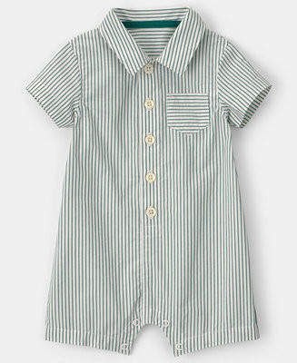 Carter's Baby Boys' Stripe Short-Sleeve Romper - Macy's | Macy's