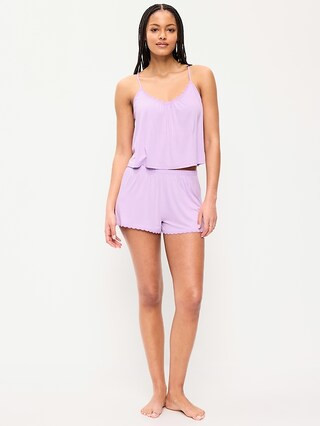 Sunday Sleep Lace-Trim Pajama Tank and Shorts Set | Old Navy (US)