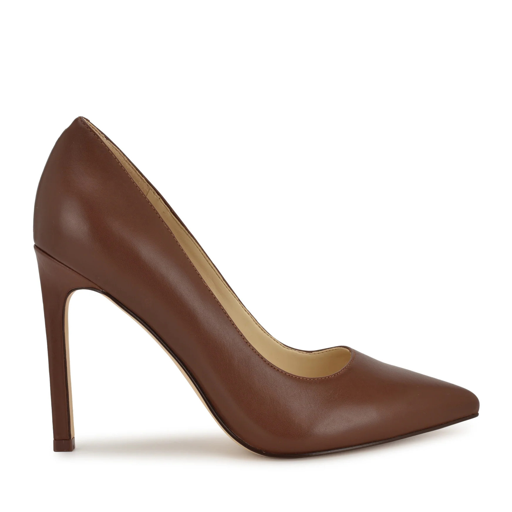 Nine West Women's Tatiana Pointy Toe Pumps - Leather - Brown (Size 8.5) , Medium Width Brown | Nine West (US)