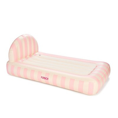 FUNBOY Light Pink Stripe 15"H Kids' Sleepover Twin Air Mattress Bed with Electric Pump | Target