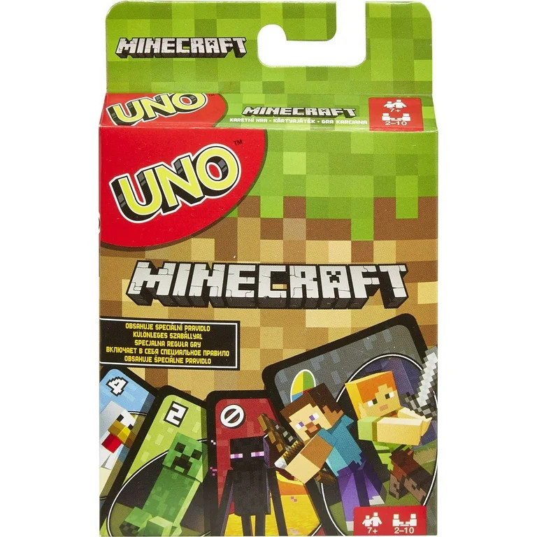 UNO Minecraft Card Game for Kids & Family, 2-10 Players, Ages 7 Years & Older | Walmart (US)