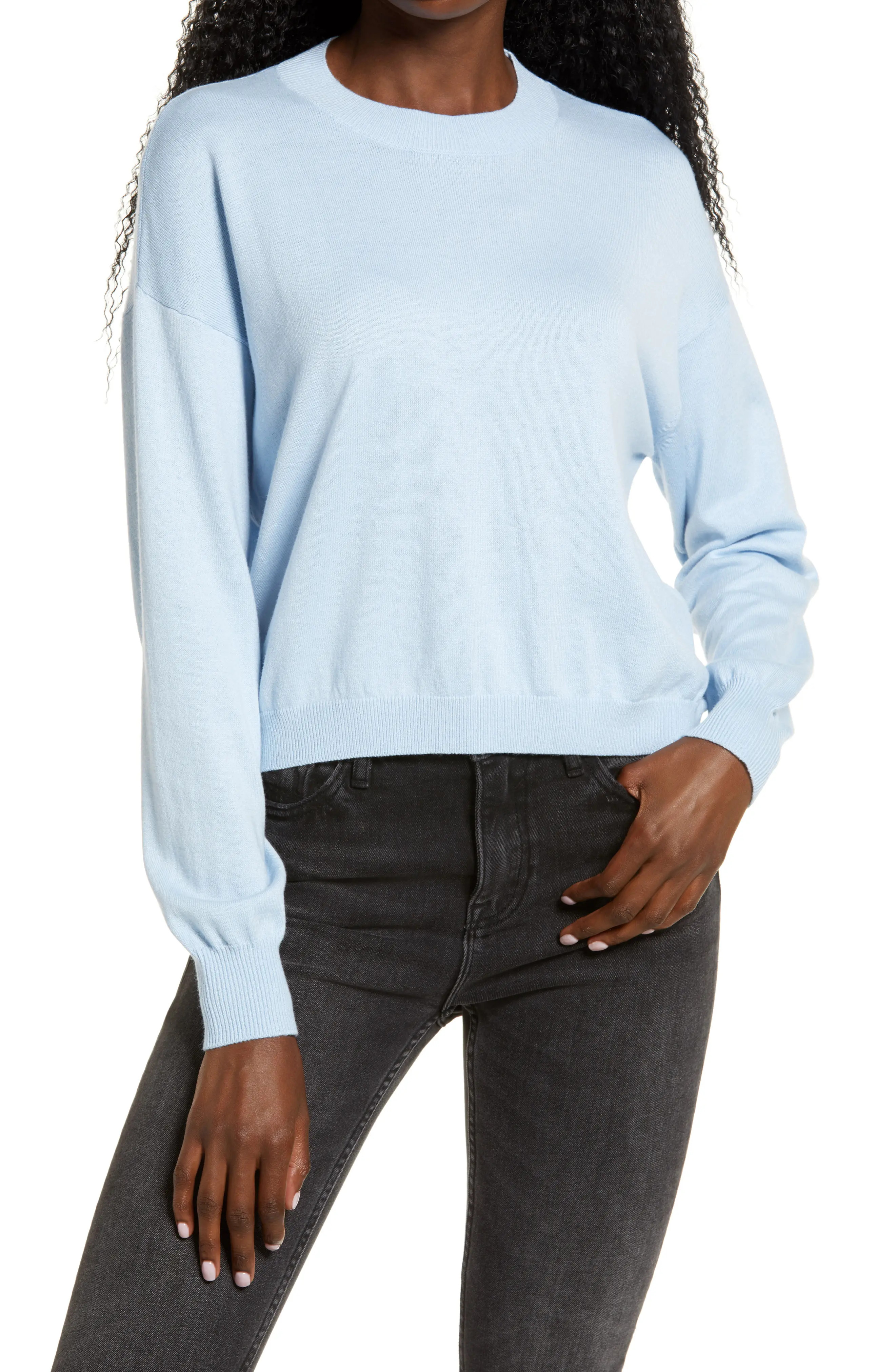 Women's Bp. Easy Drop Shoulder Sweater, Size X-Small - Blue | Nordstrom