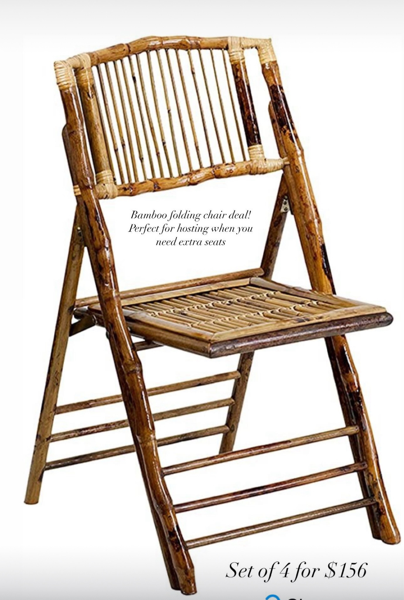 Bamboo chair set on Amazon! Great for hosting when you need extra seats 
.
.
.
Holiday hosting, Christmas, tablescape, dining room, parties 

#LTKSaleAlert #LTKParties #LTKHome