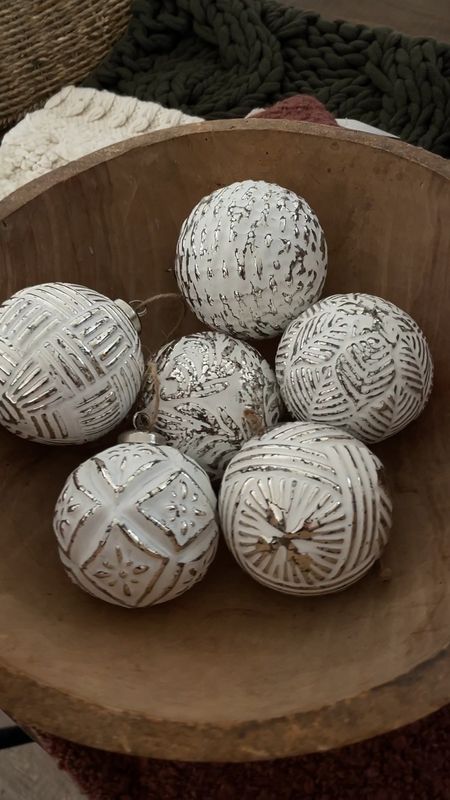 ornaments in a vintage dough bowl 

#LTKSeasonal #LTKHoliday #LTKhome